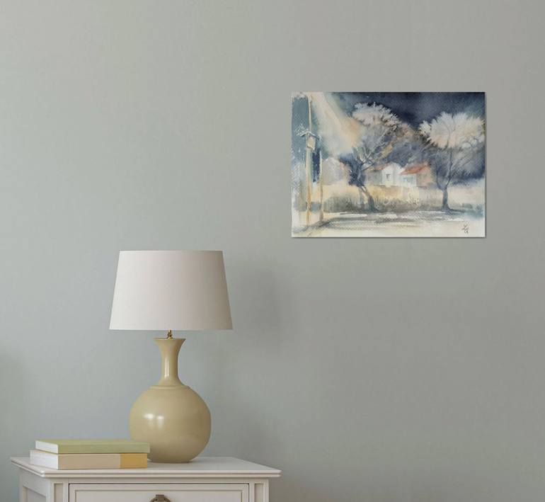 Original Expressionism Landscape Painting by Elena Genkin