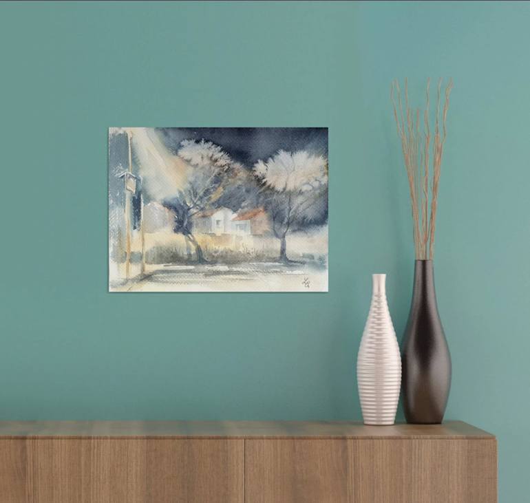 Original Expressionism Landscape Painting by Elena Genkin