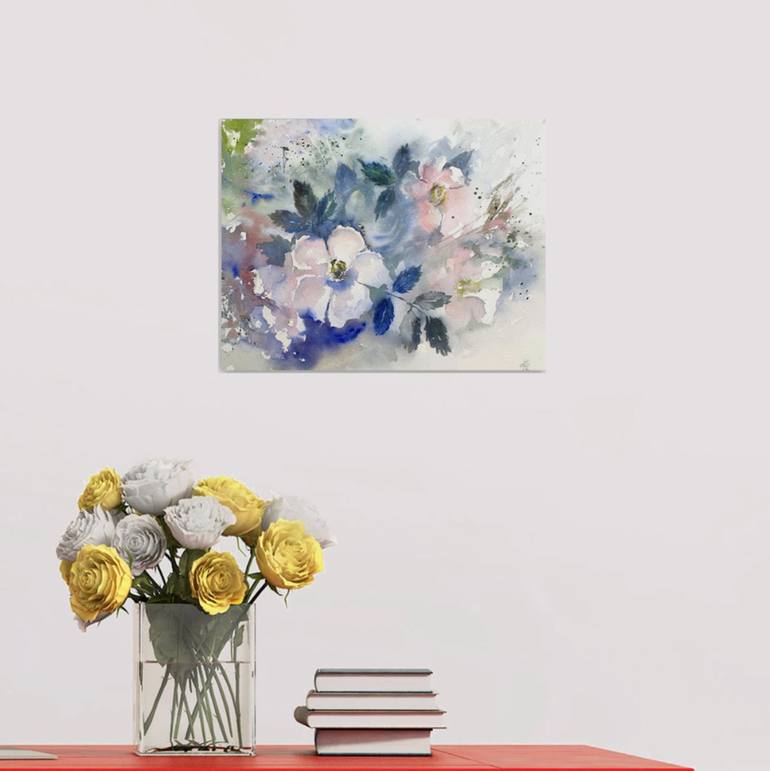 Original Floral Painting by Elena Genkin