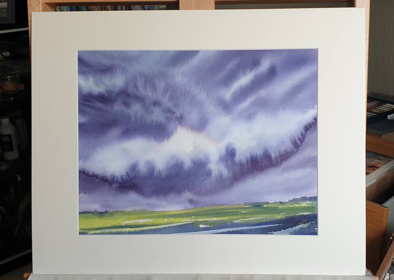 Original Abstract Landscape Painting by Elena Genkin