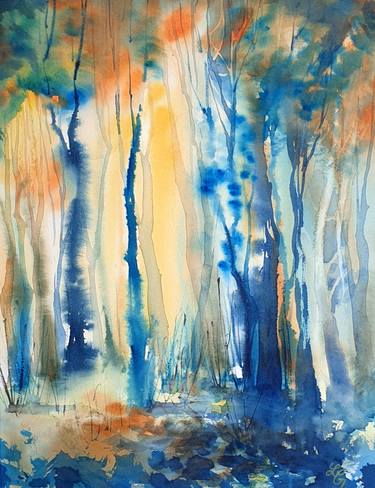 Original Abstract Landscape Paintings by Elena Genkin