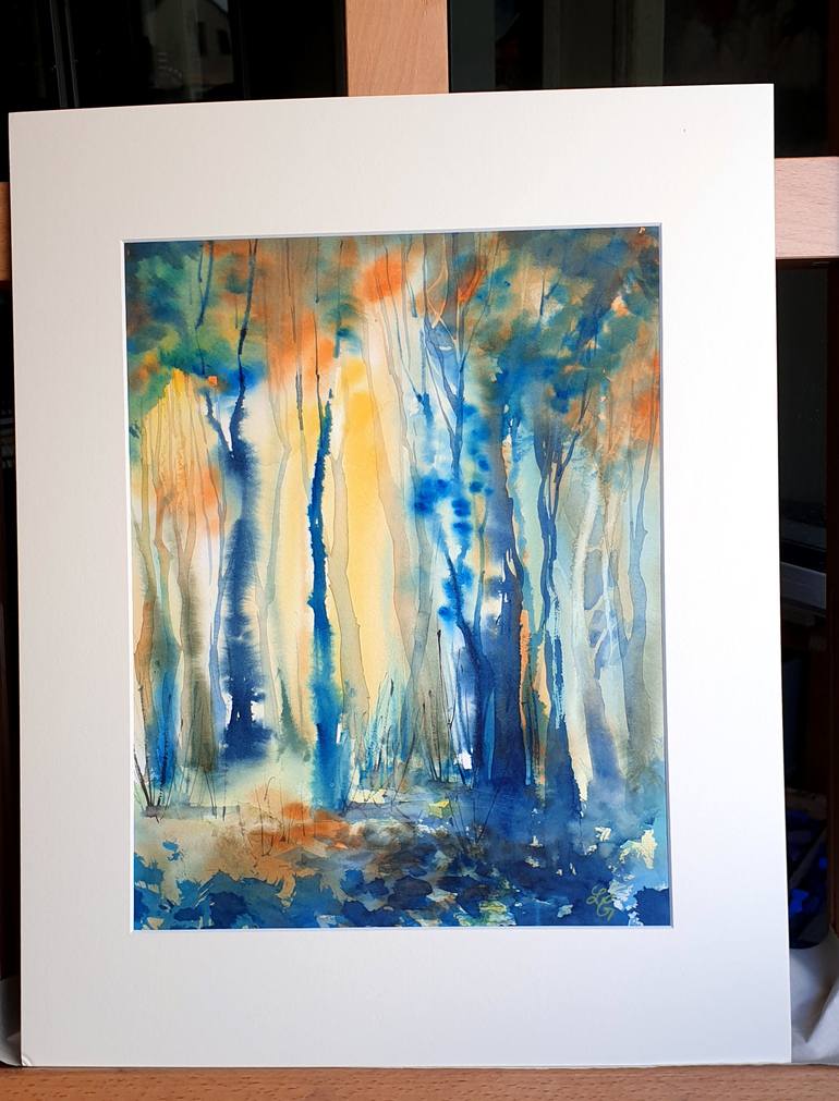 Original Abstract Landscape Painting by Elena Genkin