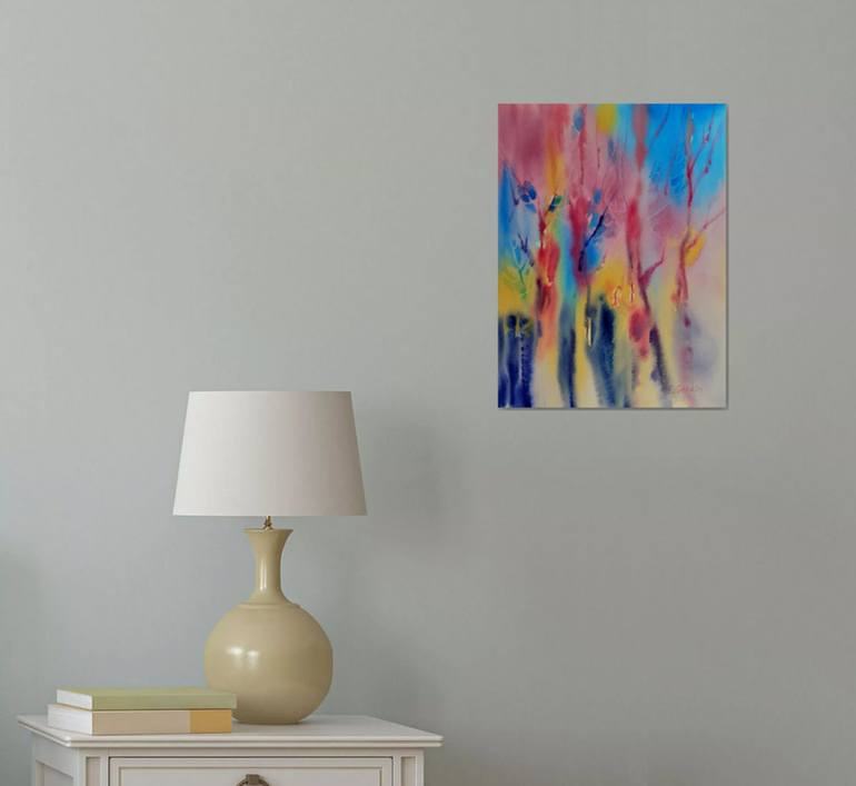 Original Impressionism Abstract Painting by Elena Genkin