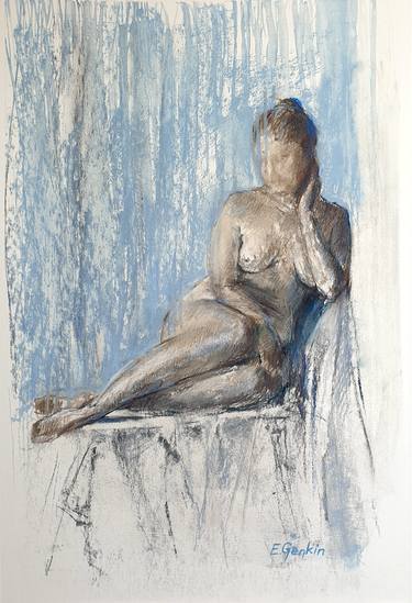 Original Abstract Nude Drawings by Elena Genkin