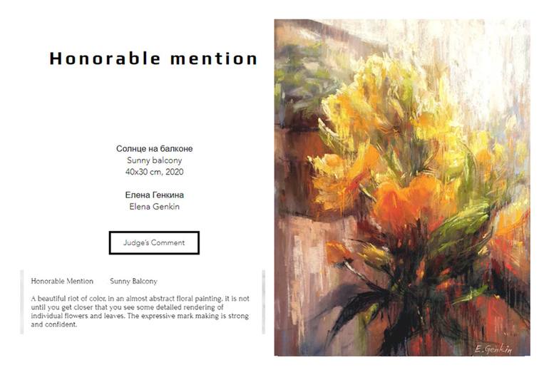 Original Impressionism Floral Painting by Elena Genkin