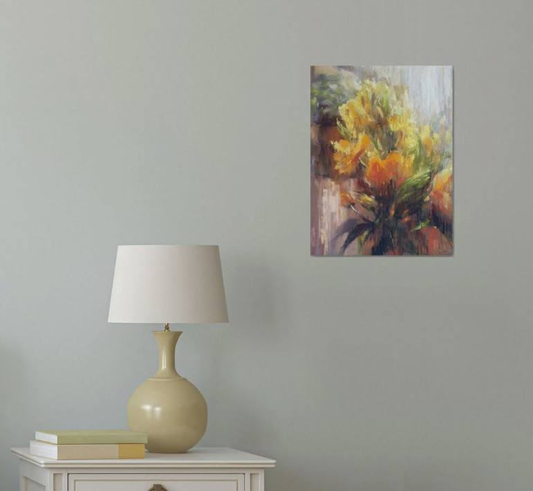 Original Impressionism Floral Painting by Elena Genkin