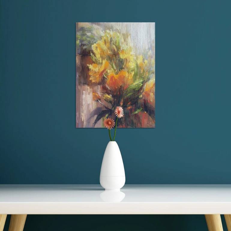 Original Impressionism Floral Painting by Elena Genkin