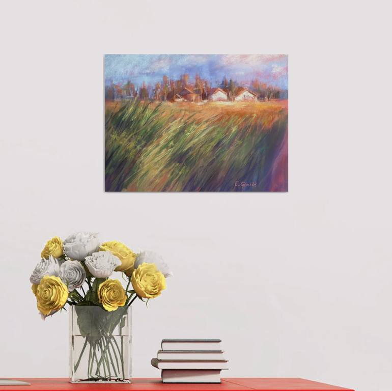 Original Impressionism Landscape Painting by Elena Genkin