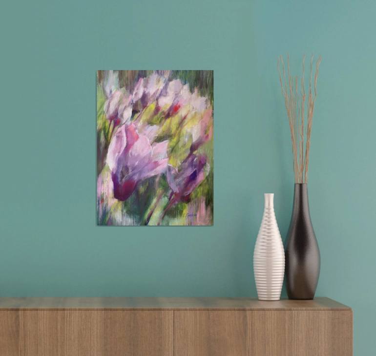 Original Impressionism Floral Painting by Elena Genkin