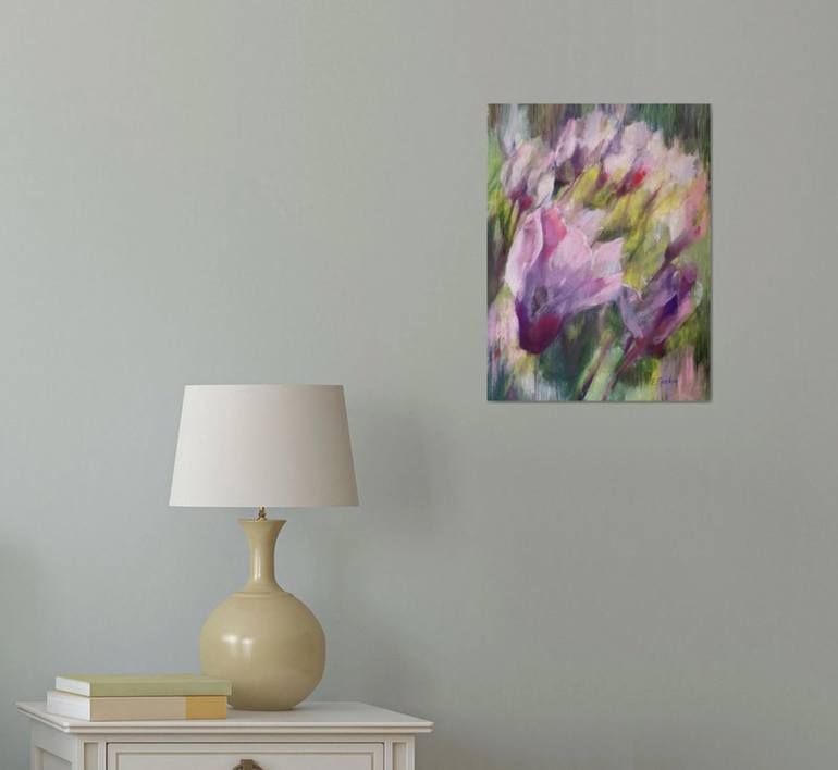 Original Impressionism Floral Painting by Elena Genkin