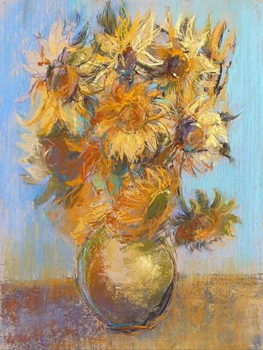 Sunflowers in a vase. Inspired by Van Gogh thumb