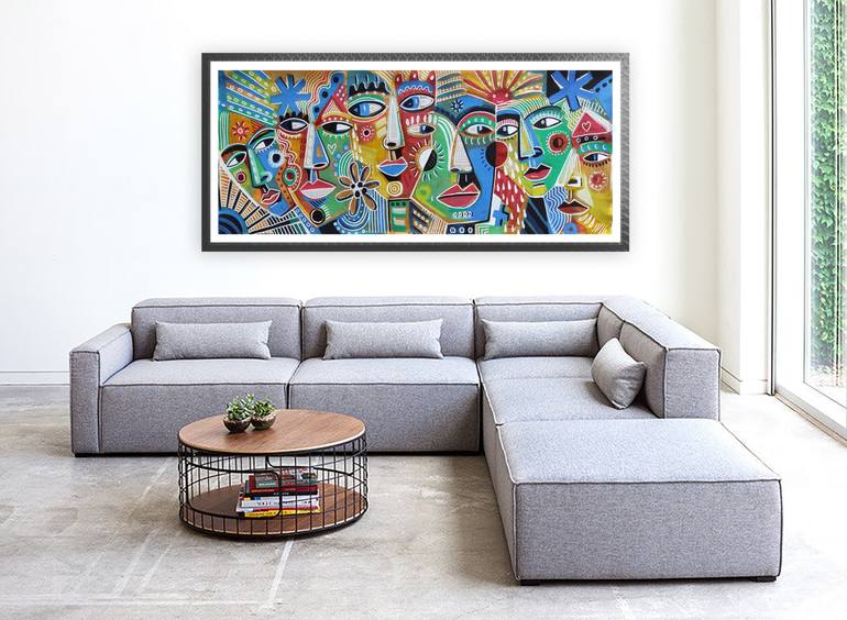 Original Art Deco Abstract Painting by DARIA KUSTO