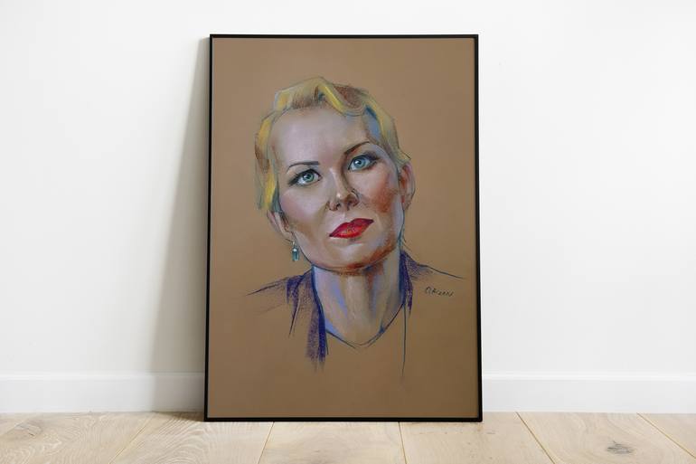 Original Fine Art Portrait Drawing by Orna Aizenshtein