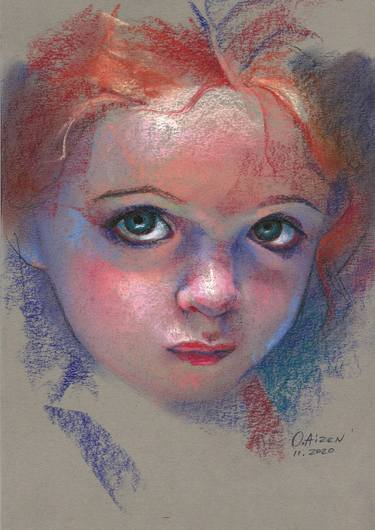 Print of Expressionism Portrait Drawings by Orna Aizenshtein