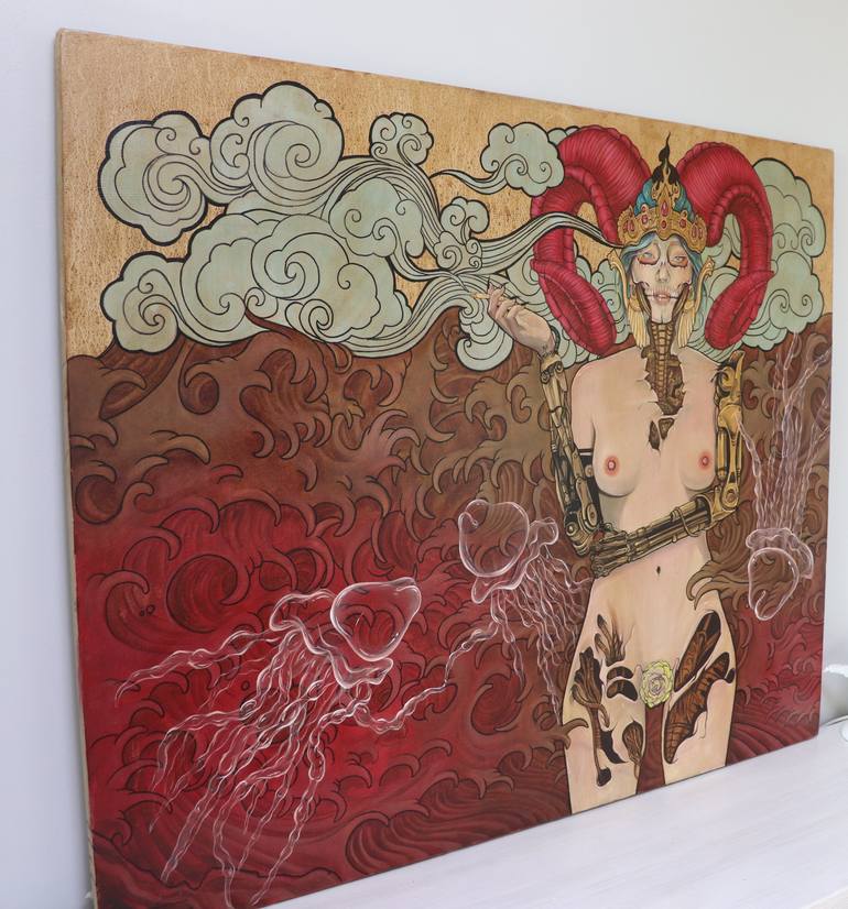 Original Figurative Nude Painting by Bilguun Bolor