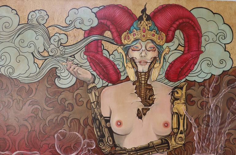 Original Figurative Nude Painting by Bilguun Bolor