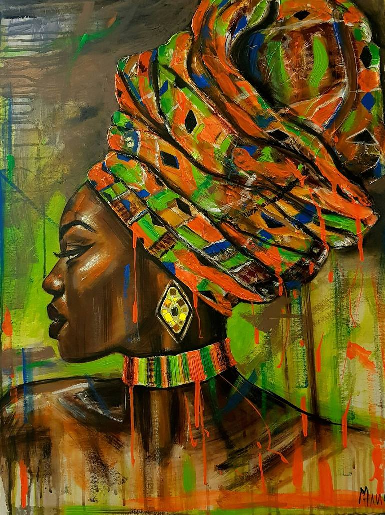 Acrylic African painting. Art & Collectibles Painting etna.com.pe