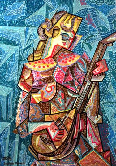 Original Cubism Abstract Paintings by Yosef Reznikov