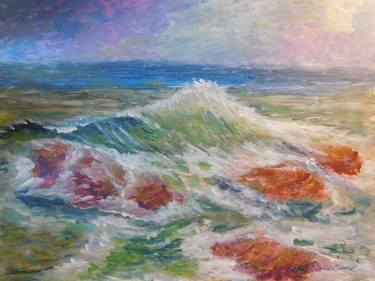 Original Expressionism Seascape Paintings by robert baker