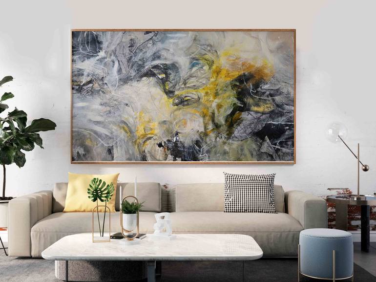 Original Abstract Expressionism Abstract Painting by BEINAN TANG