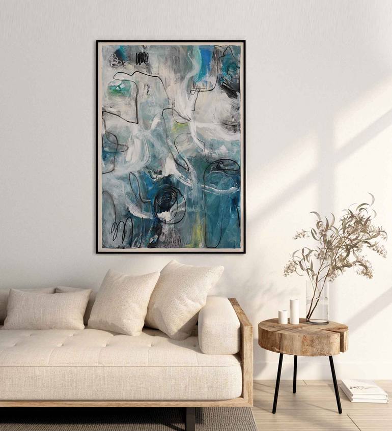 Original Abstract Expressionism Abstract Painting by Beinan Tang