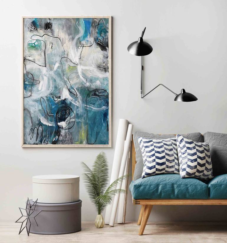 Original Abstract Expressionism Abstract Painting by Beinan Tang