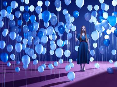 Girl with blue balloons 2019 - Limited Edition of 45 thumb