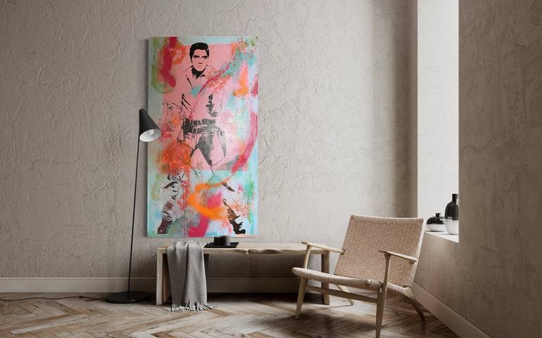 Original Abstract Celebrity Painting by Damian Noir
