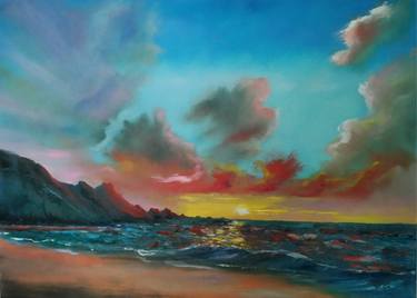 Print of Fine Art Seascape Paintings by Tati Geo