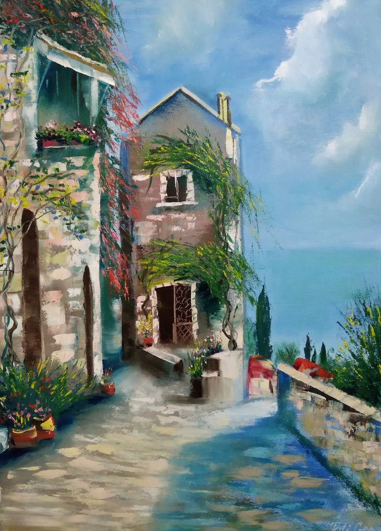 Old town Painting by Tati Geo