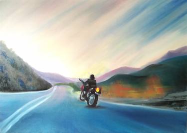 Print of Motorbike Paintings by Tati Geo