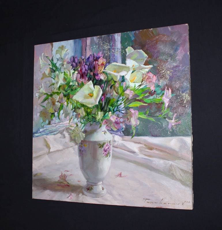 Original Expressionism Floral Painting by Volodymyr Tarabanov