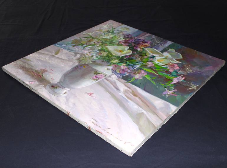 Original Expressionism Floral Painting by Volodymyr Tarabanov