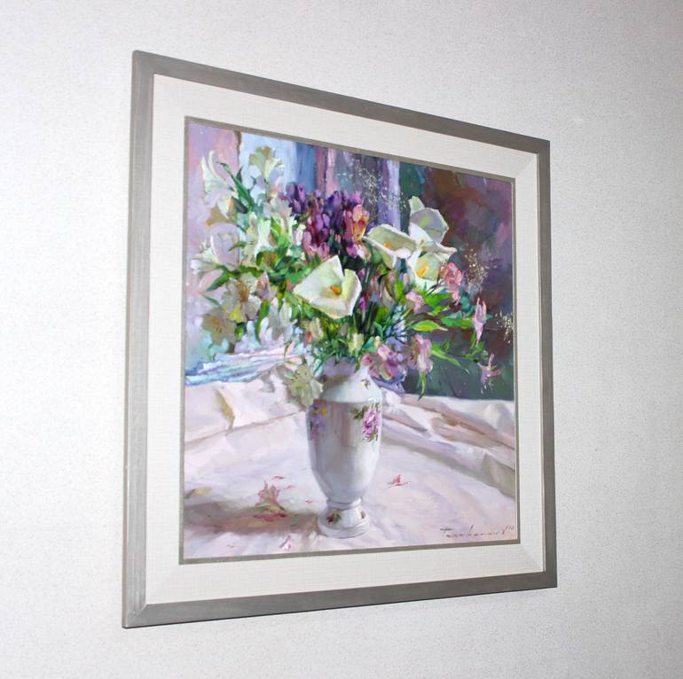 Original Expressionism Floral Painting by Volodymyr Tarabanov
