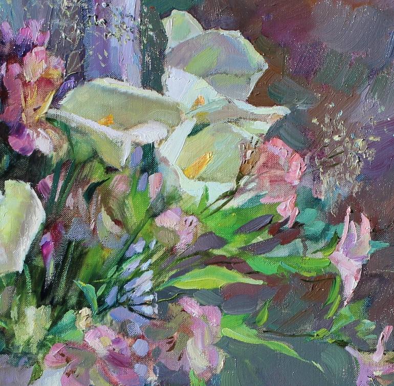 Original Expressionism Floral Painting by Volodymyr Tarabanov