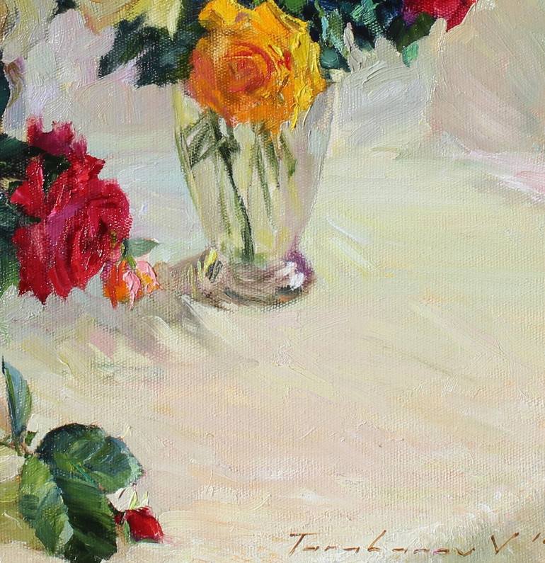 Original Realism Floral Painting by Volodymyr Tarabanov