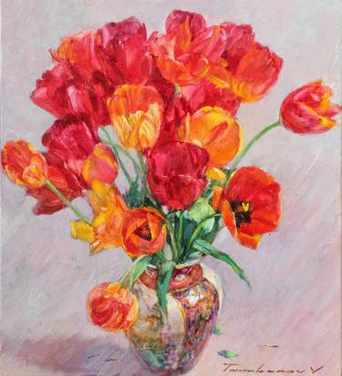 Original Realism Floral Paintings by Volodymyr Tarabanov