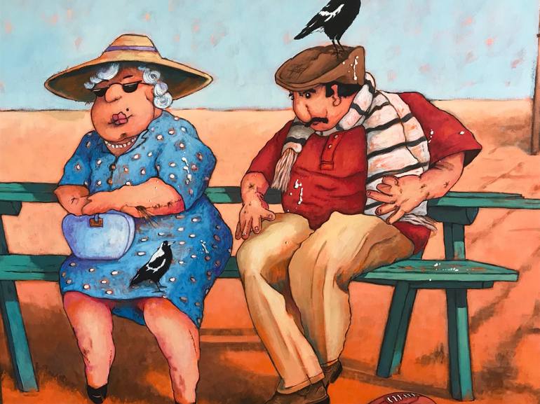 Original Realism People Painting by Mary Conder