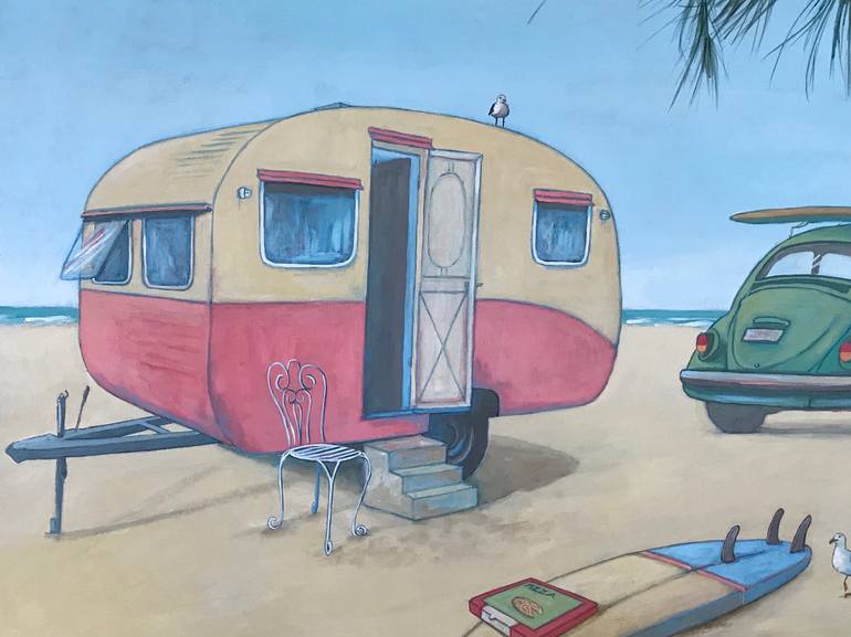 Original Realism Beach Painting by Mary Conder