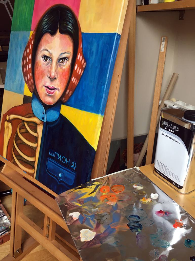Original Figurative People Painting by Lorena De La Flor