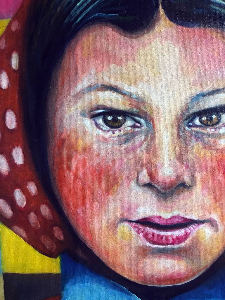 Original Figurative People Painting by Lorena De La Flor
