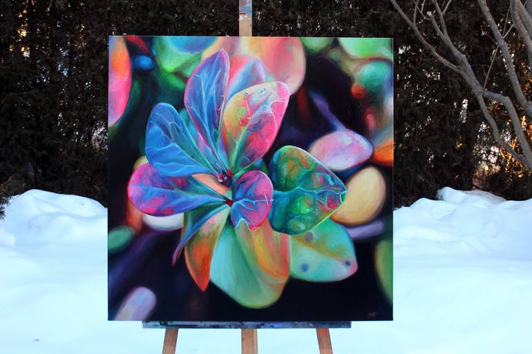 Original Fine Art Floral Painting by Dominique Martineau