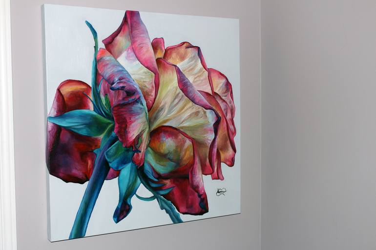 Original Fine Art Floral Painting by Dominique Martineau