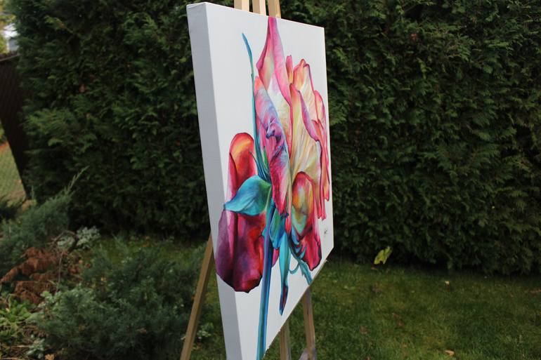 Original Fine Art Floral Painting by Dominique Martineau