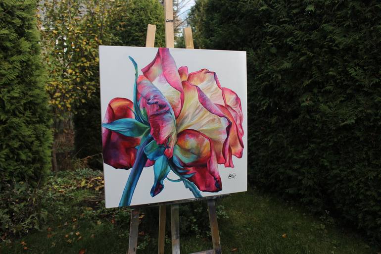 Original Fine Art Floral Painting by Dominique Martineau