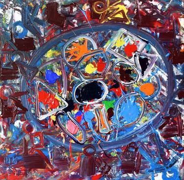 Original Expressionism Abstract Paintings by Shenglian Lin