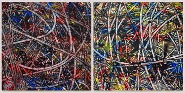 Original Expressionism Abstract Paintings by Shenglian Lin