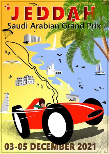 Formula 1 Saudi Arabian Grand Prix in Jeddah - Limited Edition of 999 thumb