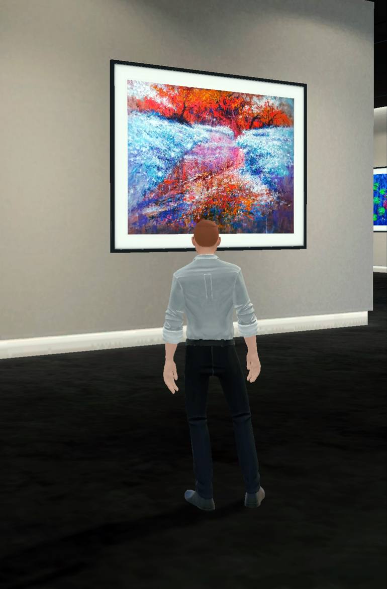 Original Expressionism Landscape Painting by Andrés Rueda