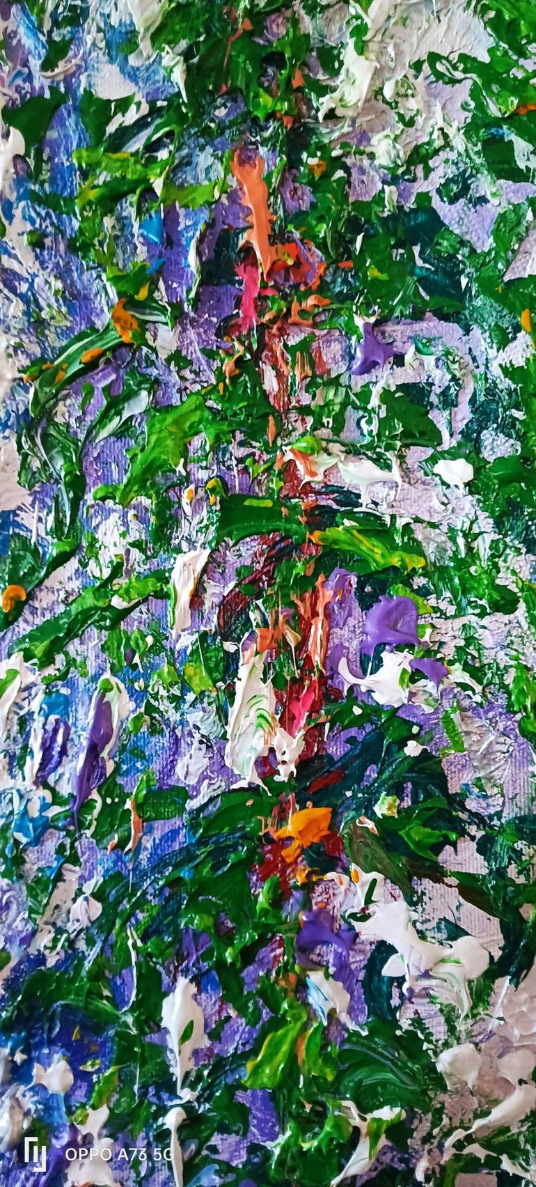 Original Abstract Expressionism Floral Painting by Andrés Rueda